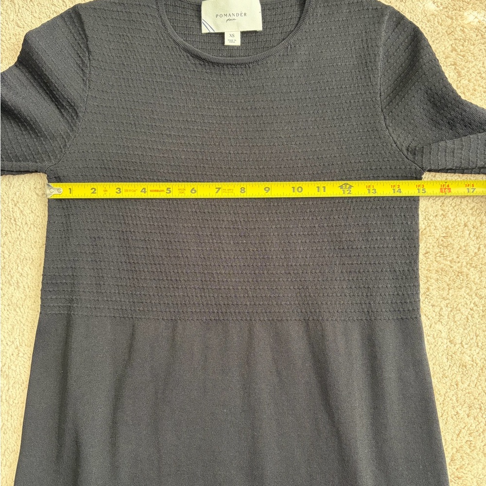 Tuckernuck Pomander Place Black Double Knit Lennox Midi Dress Puff Sleeves Sz XS - Picture 12 of 12